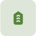 Green chevron rank icon